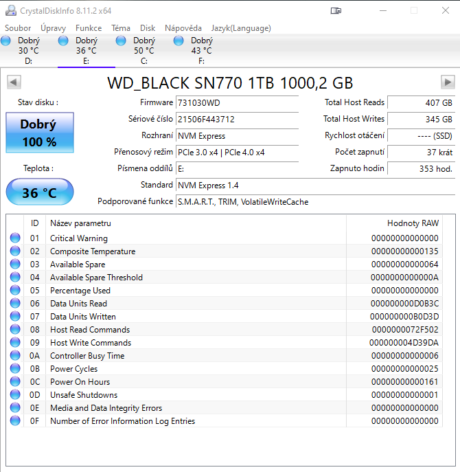 Recenze WD_BLACK SN770, rychlého, ale dostupného M.2 SSD disku