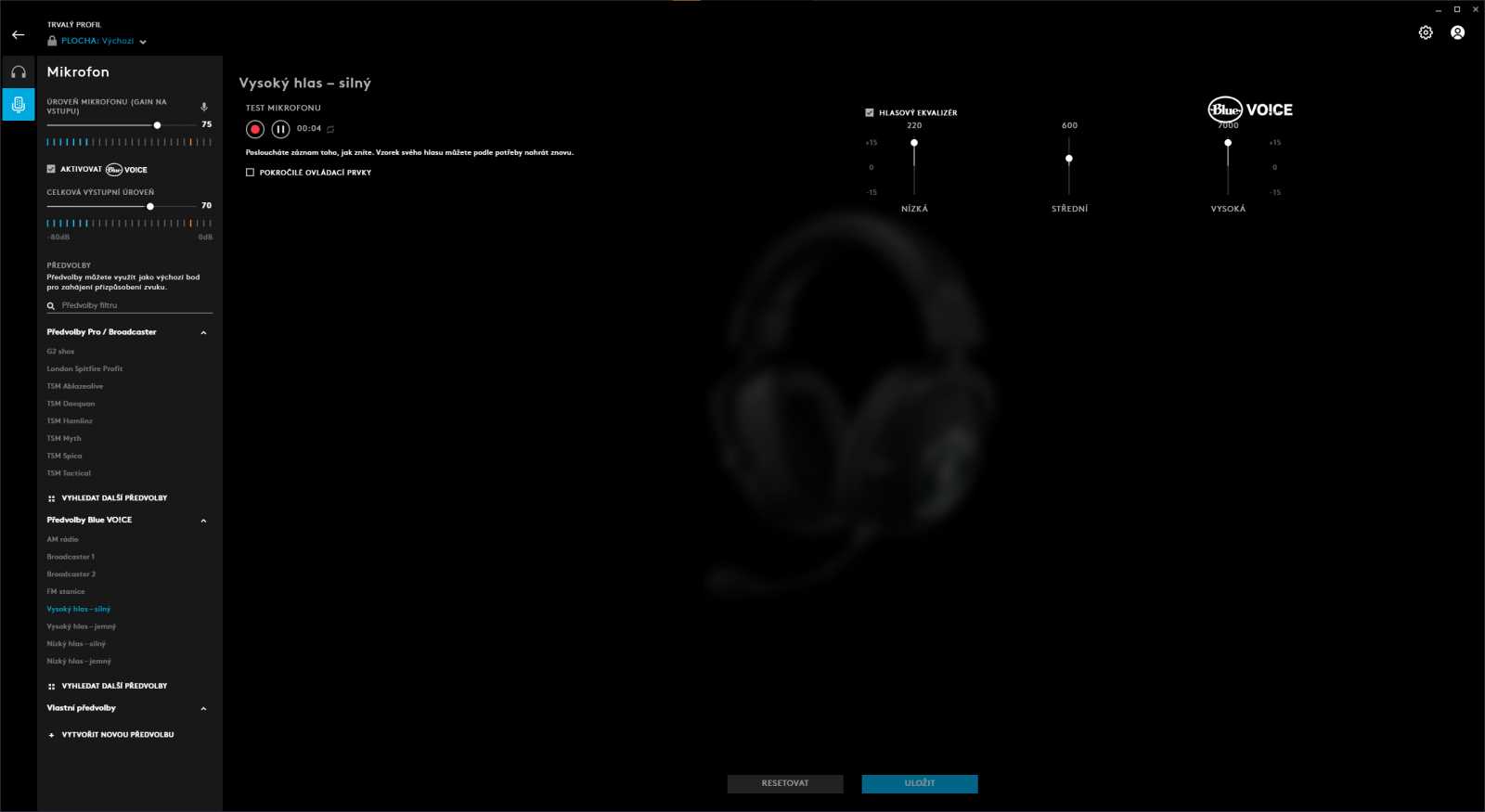Komplexní nastavování mikrofonu není u levnějších herních headsetů úplně běžné, zde odvedl Logitech skvělou práci