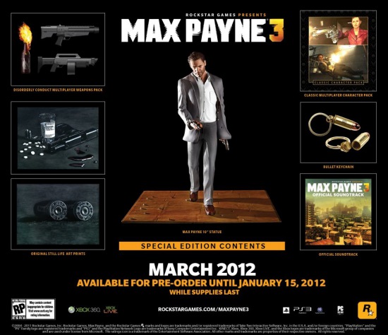 Obsah speciální edice Max Payne 3 