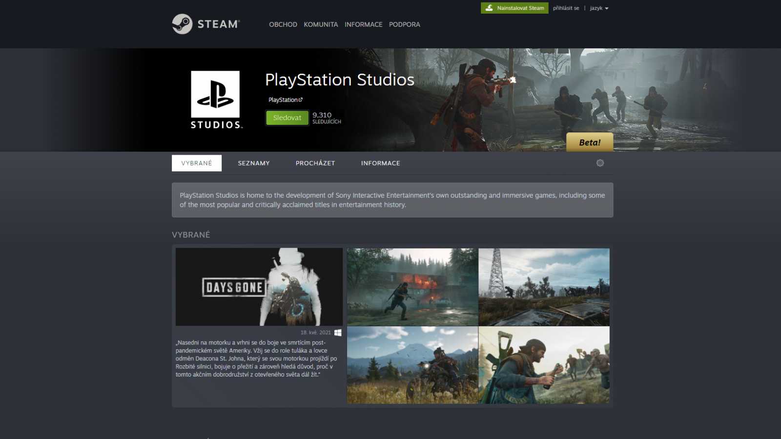 PlayStation Studios si otevírá svoji stránku na Steamu. Její obsah naznačuje příchod dalších her