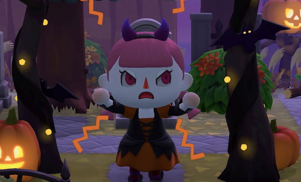 Do Animal Crossing: NH přišel Halloween