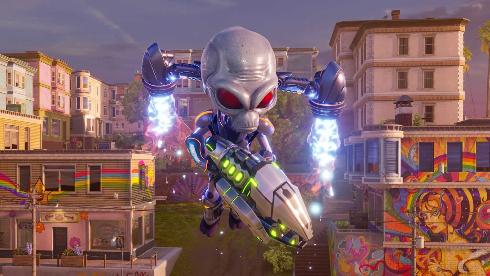 San Francisco, Tokyo nebo Londýn. Video představuje lokace z Destroy All Humans! 2 – Reprobed