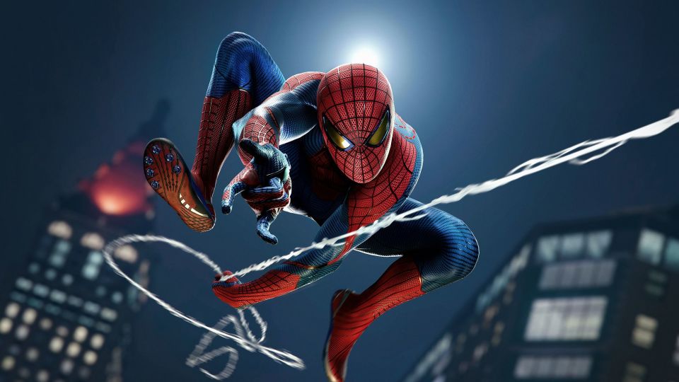 Unikly obrázky z PC verze Marvel's Spider-Man Remastered. Hru ukazují na širokoúhlém monitoru