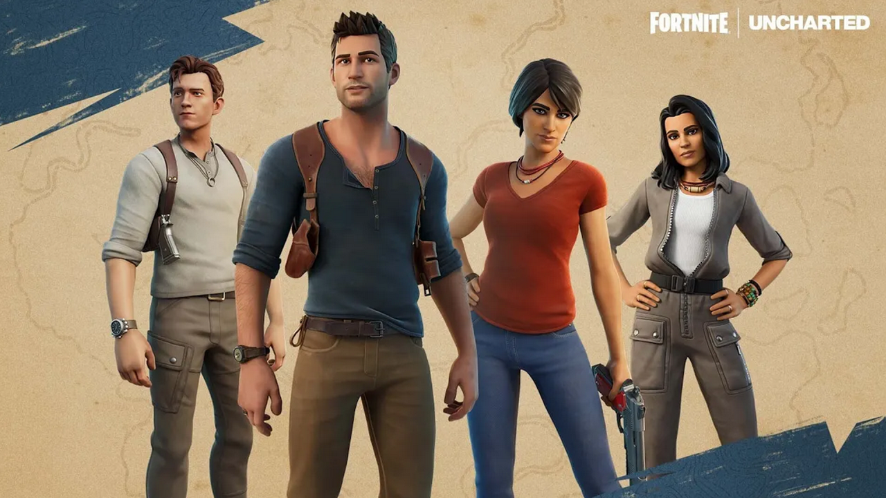 Nathan Drake a Chloe Frazer zaskočí do Fortnite ve filmovém i herním outfitu. Dobrodružné duo provází trailer