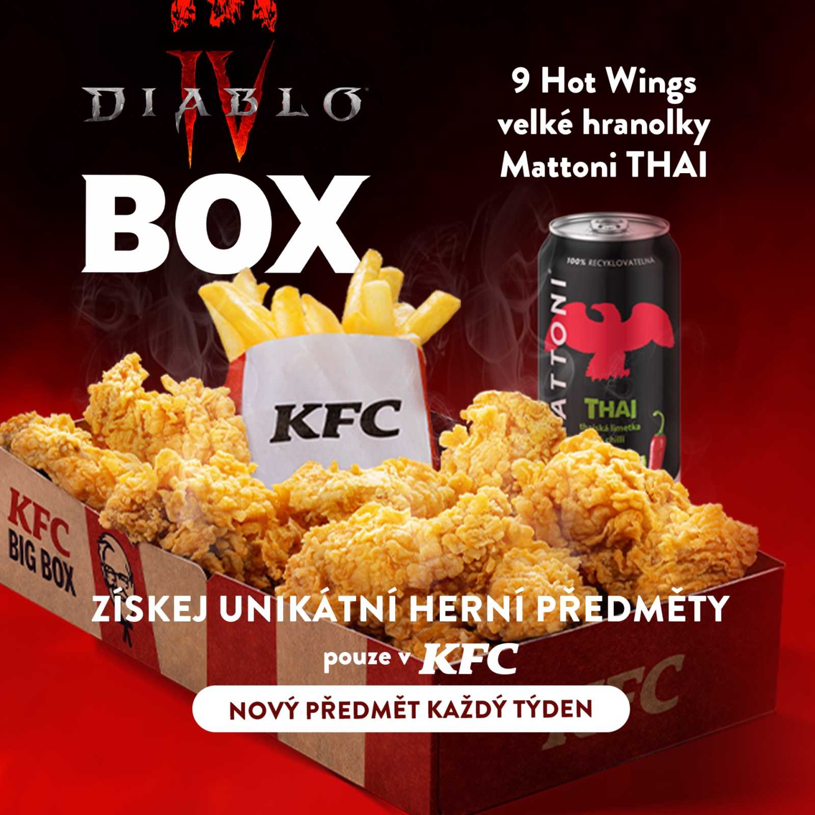 KFC Diablo konečně i v Česku. K objednávce dostanete i pekelně ostré pití