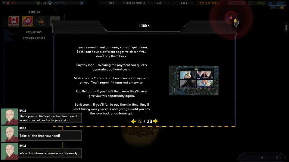 Hra vám dává k dispozici i poměrně obsáhlou encyklopedii, která je dobrým pomocníkem do začátků.