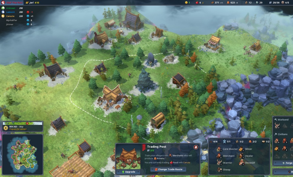 Northgard je real-time strategií s Vikingy