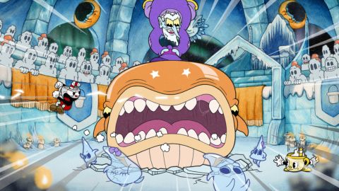 Cuphead: The Delicious Last Course předvádí tuhý boss fight, Ms. Chalice neví, kam dřív skočit