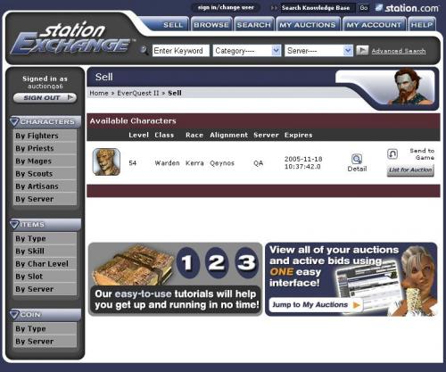 EverQuest II Station Exchange - rok první