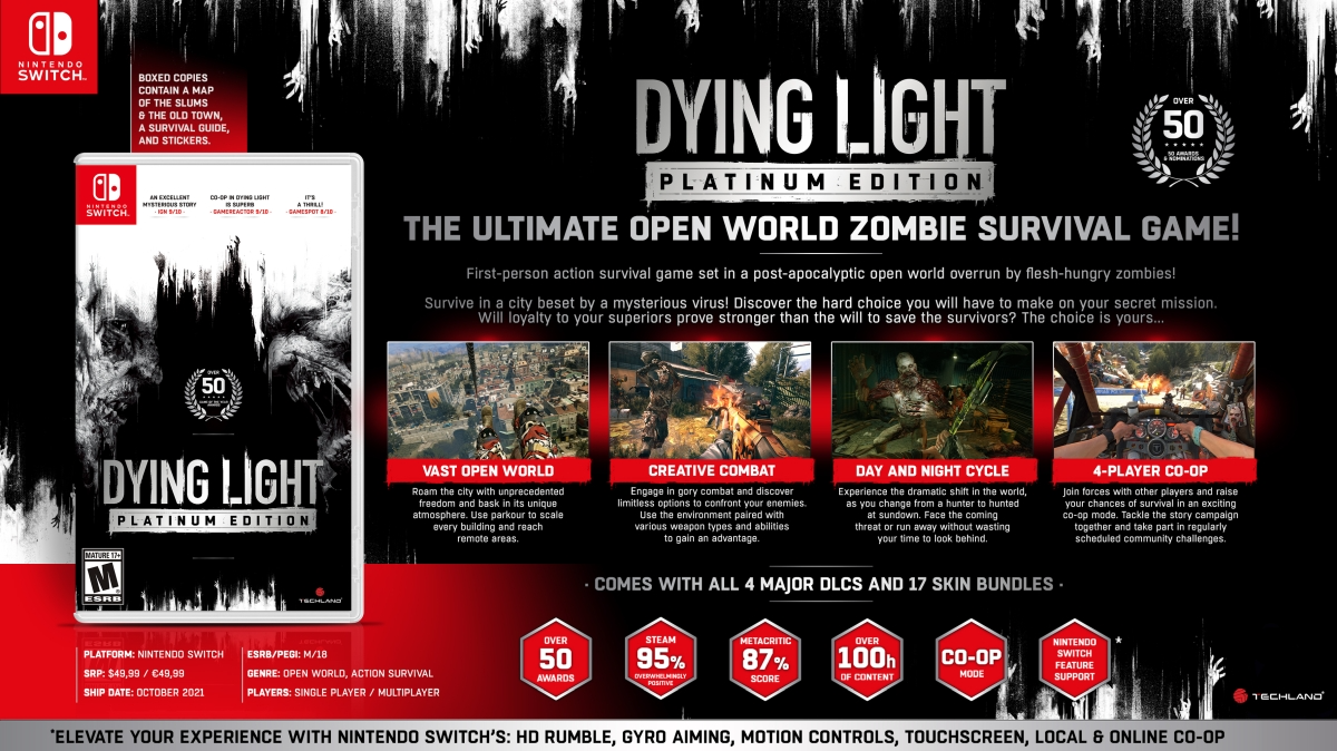 Vražedný zombie parkour na cestách? První Dying Light nejspíše dorazí na Switch