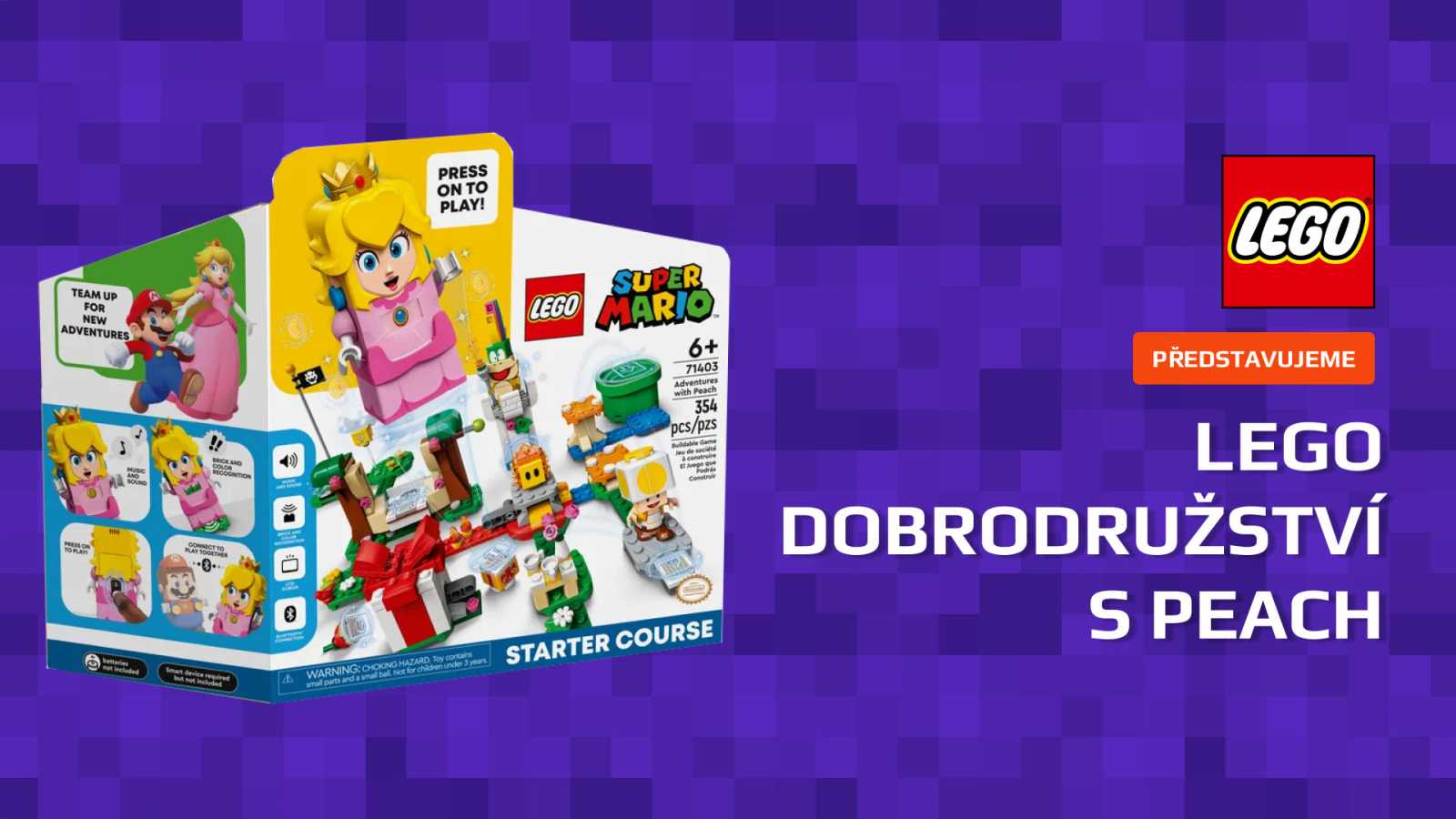 S novou stavebnicí LEGO Peach obohatíte svět Super Maria!