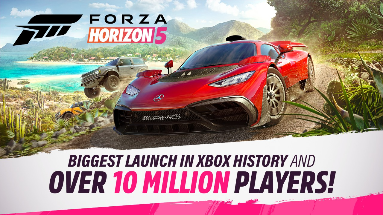 Forza Horizon 5 hlásí 10 milionů hráčů, jde o nejúspěšnější launch Xboxu