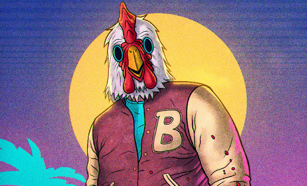 Fall Guys vítají kostým z Hotline Miami 