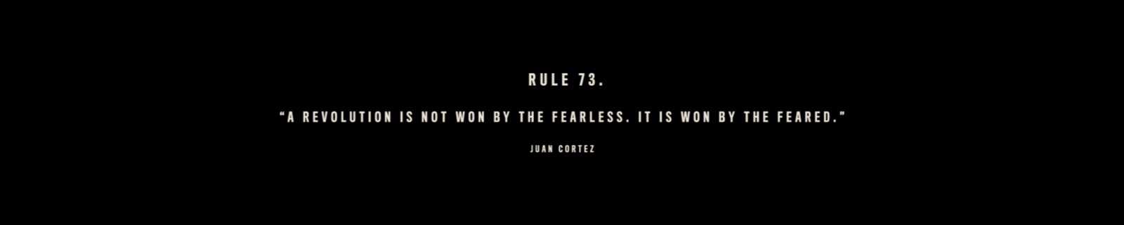 Jedno z mnoha pravidel Juana Corteze