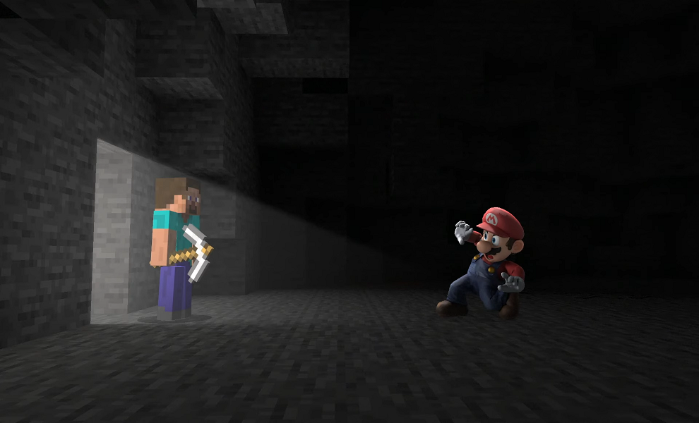 Steve z Minecraftu v Super Smash Bros.