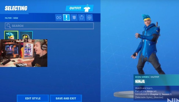 Ninja má ve Fortnite vlastní skin