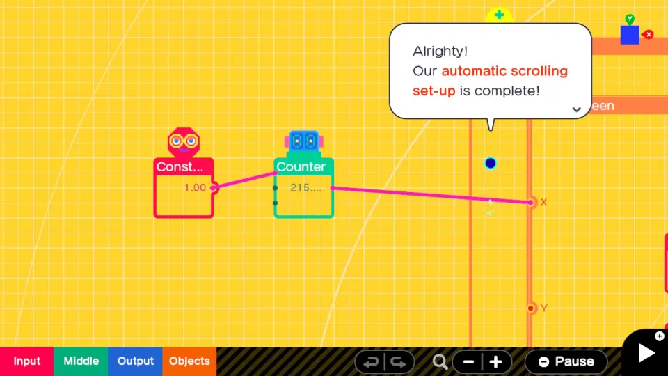 S nastavením automaticky se posouvající obrazovky byl celkem kříž, naopak nastavení automatické kamery na sledovaný objekt je otázkou asi tří vteřin...