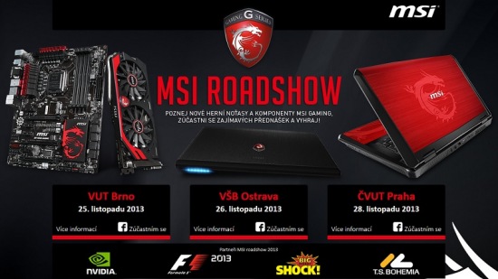 Blíží se MSI Gaming Roadshow 2013