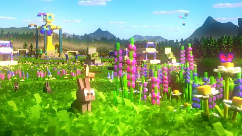 Ukázka z Minecraft Legends nabízí pohled na verzi určenou pro Nintendo Switch