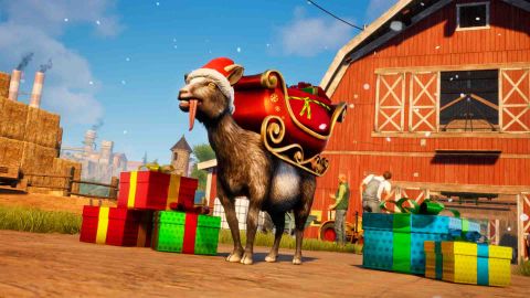 Goat Simulator 3 dostává vánoční aktualizaci, hráči se mohou koulovat nebo měnit NPC ve vánoční dárky