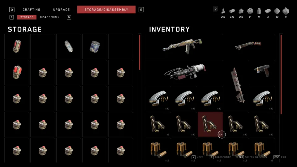 Management inventáře patří k těm méně šťastným, neustálý balanc s nedostatkem místa vás přestane po pár hodinách bavit