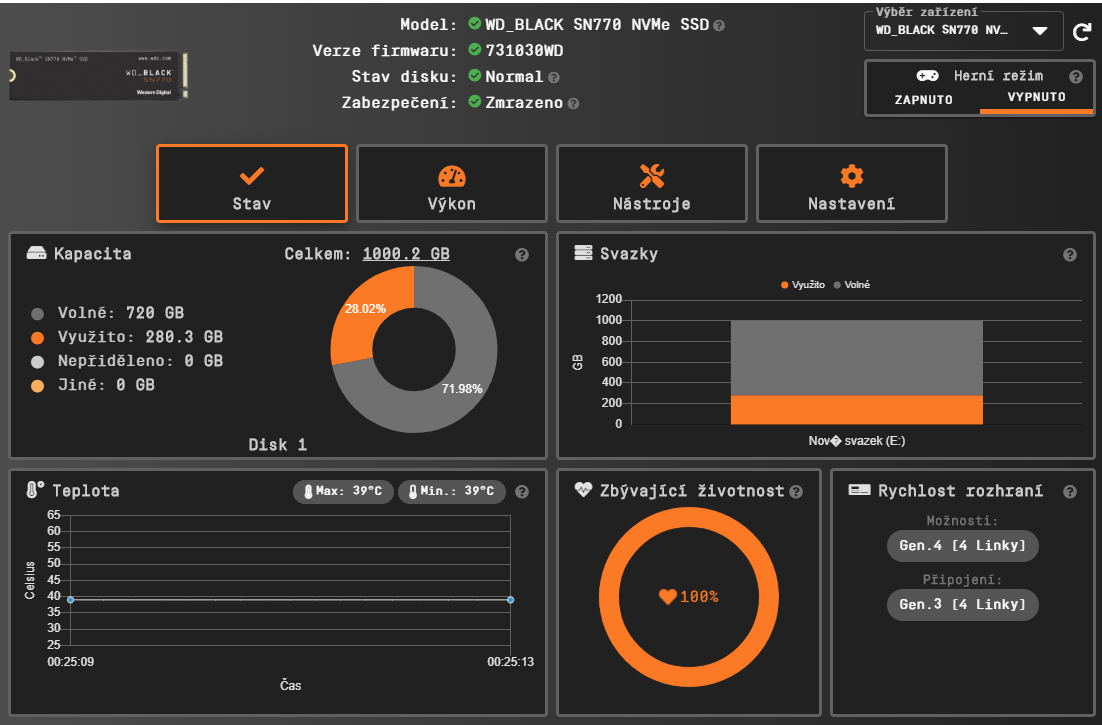 Recenze WD_BLACK SN770, rychlého, ale dostupného M.2 SSD disku