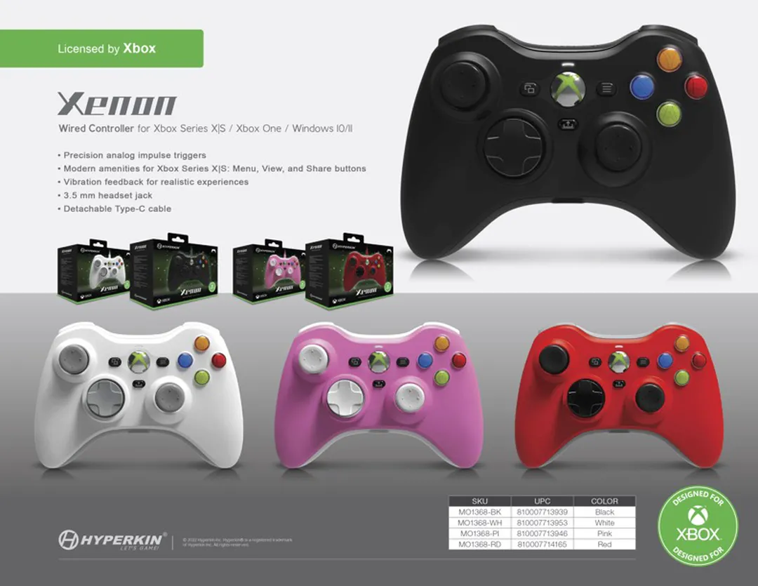 Výrobce periferií Hyperkin představil moderní variantu ovladače k Xboxu 360