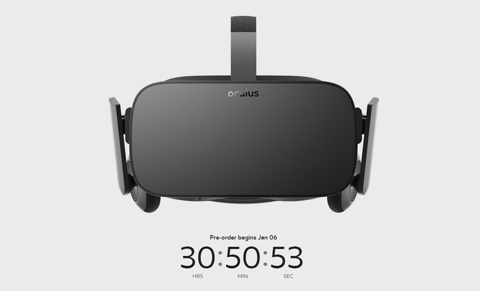 Předobjednávky Oculus Rift startují již zítra