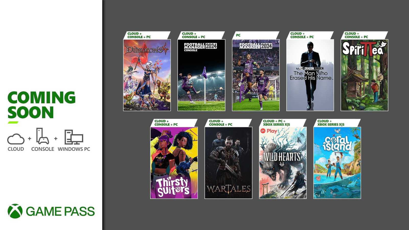 Microsoft odtajnil listopadové přírůstky v nabídce služby Xbox Game Pass