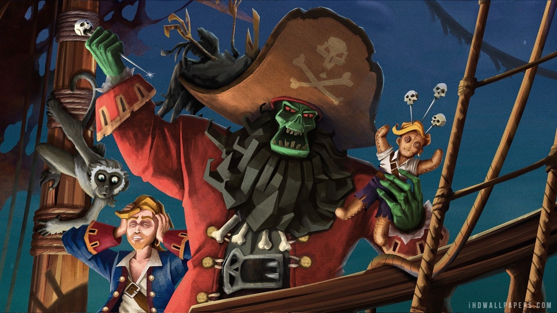 Monkey island 2. Monkey Island 2: LECHUCK'S Revenge. Игры Monkey Island. The Secret of Monkey Island игра. Гайбраш Трипвуд Monkey Island.