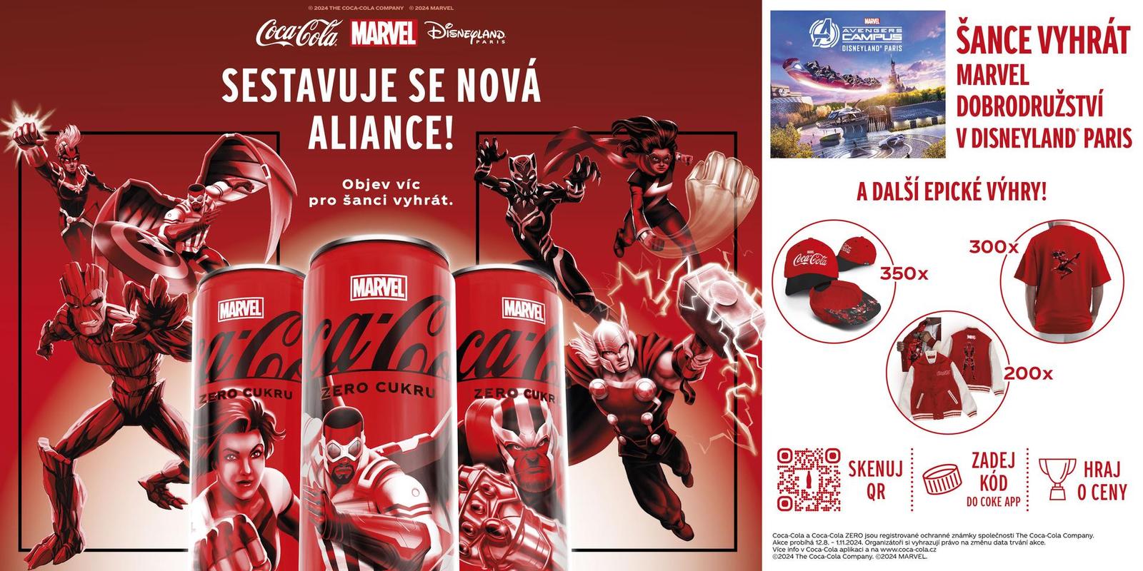 Coca-Cola uvádí limitovanou Marvel edici plechovek, která vám může přinést výlet do Disneylandu