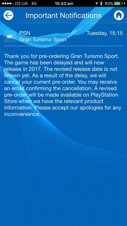 Sony ruší objednávky Gran Turismo Sport