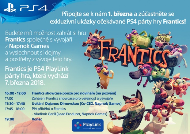 Frantics pro PlayLink nabídnou češtinu