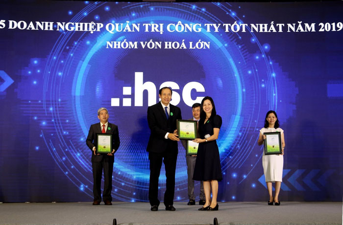 hsc được vinh danh 'top 5 doanh nghiệp niêm yết nhóm vốn hóa lớn quản trị công ty tốt nhất 2019'