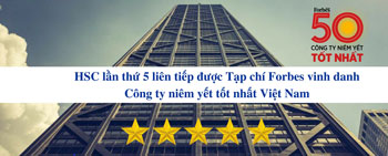 HSC lần thứ 5 liên tiếp lọt Top 50 doanh nghiệp niêm yết tốt nhất Việt Nam