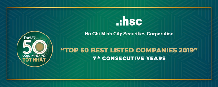 HSC lần thứ 7 liên tiếp được vinh danh trong danh sách “50 công ty niêm yết tốt nhất năm 2019” do tạp chí Forbes bình chọn