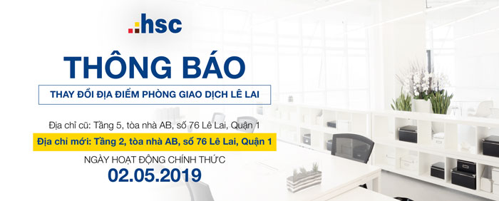 HSC thay đổi địa chỉ PGD Lê Lai