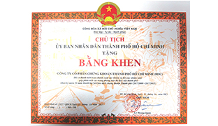 Bằng khen của Chủ tịch UBND TP. HCM