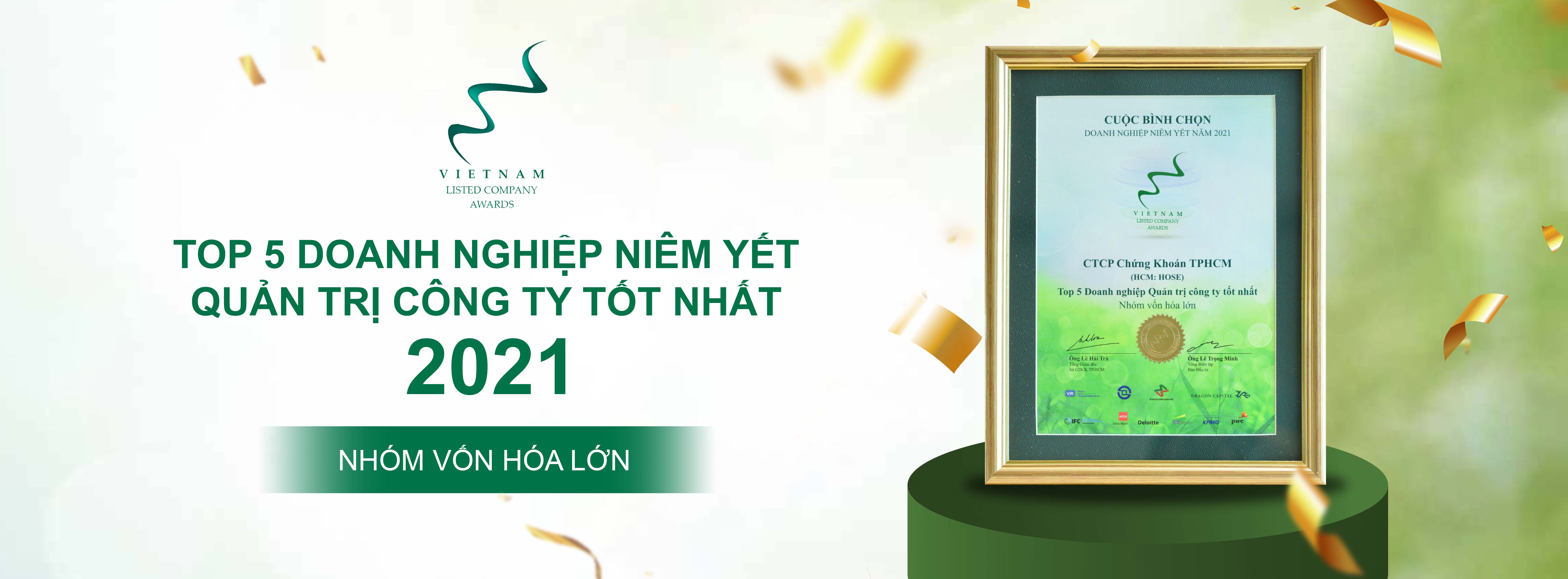 HSC – Top 5 doanh nghiệp niêm yết quản trị công ty tốt nhất 2021- nhóm vốn hóa lớn