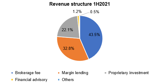Revenue structure 6M2021
