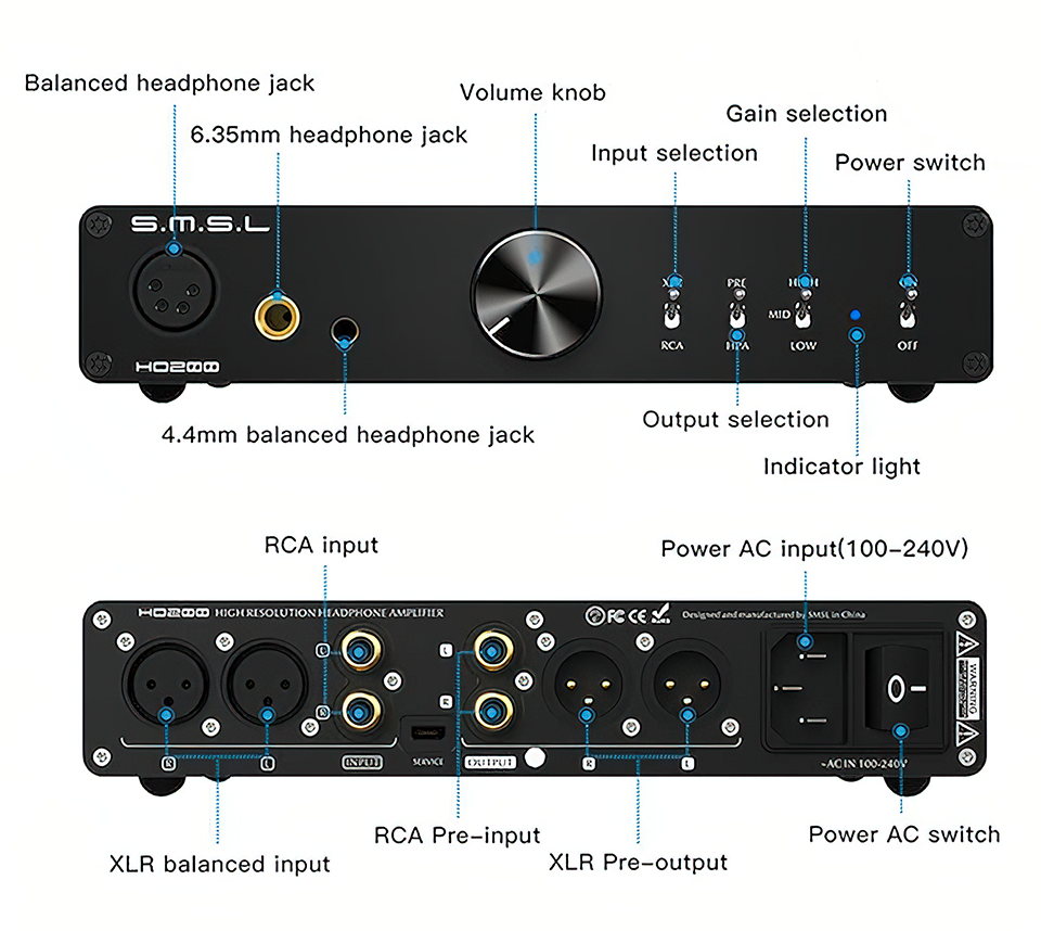 SMSL unveils a new fully balanced Headphone amplifier. It's purely an analog device. No DAC (add your own) but it's very quiet and drives a wide variety of headphones easily. headphones 16dfeb8c image