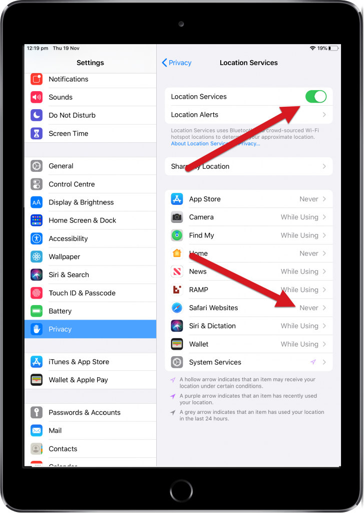 where is location services on iphone where is location services on iphone