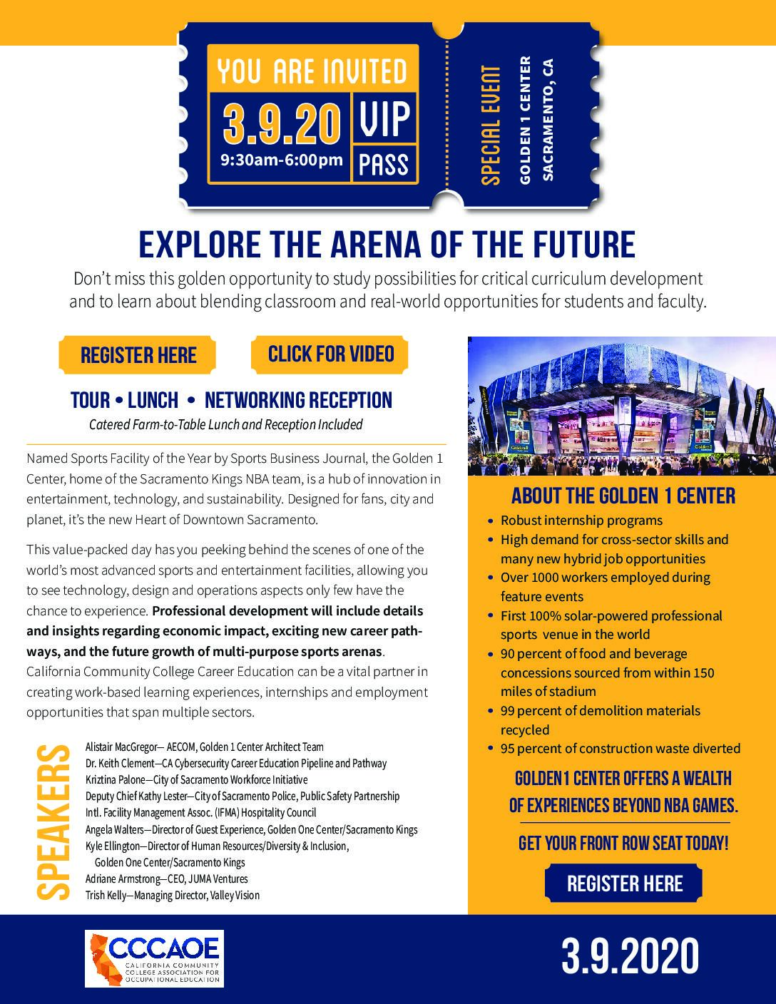 Golden 1 Center Tour | Lunch | Networking Session
