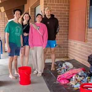 Hope College Students and Holland State Park Beach Cleanup Event