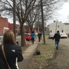 Students are measuring the diameter of the tree canopy in the Carver neighborhood.