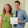 Center for a Sustainable Future Director Krista Bailey and Student Sustainability Award Winner Kyle White