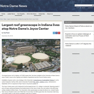 Do, Learn, Do: Expanding Green Roof Infrastructure at Notre Dame