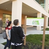 Visitors to the College of Lake County are welcomed with a sign that introduces them to the Living Lab Trail on campus.