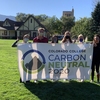 Colorado College Office of Sustainability Interns proudly display the culmination of many of their efforts.  The college achieved the milestone of carbon neturality on January 1, 2020.