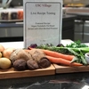 Portobello “Pot Roast”  ingredients during live recipe testing in front of the students from the USC Village Dining Hall 100% Plant Based Station